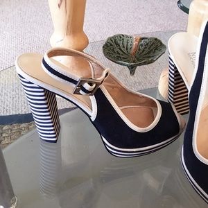 Michael Kors Navy Platforms